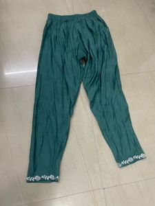 Embroidered Green plazzo