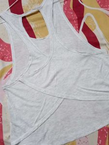 Gray Twist Back Tank Top