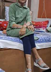 Green shirt dress