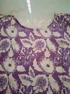 Purple Floral Kurta Set