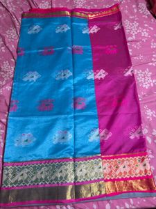 Beautiful Blue and Pink Saree