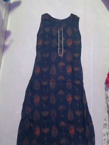 Stylish Navy Blue Printed Kurta