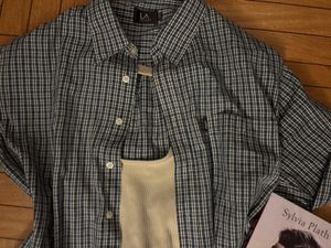 y2k retro Plaid Button-Up Shirt