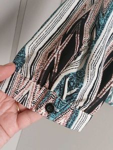 Geometric Print Blouse Fresh Ps Stock clearnece