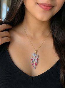 Elegant Pink Stone Pendant