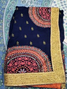 Eambradary Stone Work Chiffon Saree