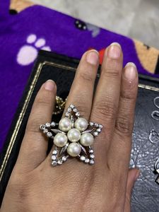 Combo Of Chain Pendant, Jhumkas, Ring