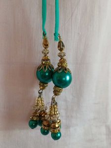 Embroidered Green Silk Blouse