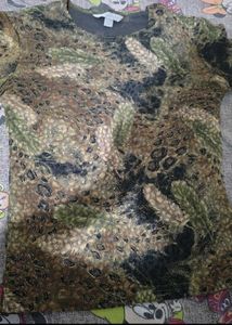 Unique Feather Print Top