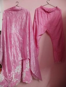 Pink Ethnic Kurta Set with Trousers