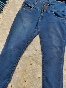 Blue High Waist Skinny Jeans