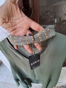 Branded  Olive Green hi- low top / dress