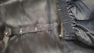 Men's Black &amp; Silver Nehru jacket