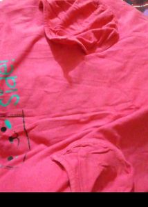 Pink Graphic Print Tee