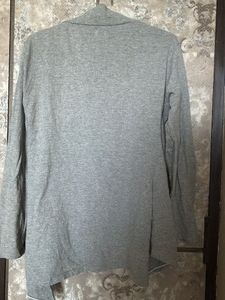 Grey Open Front Cardigan