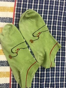 Cute Green Cartoon Socks