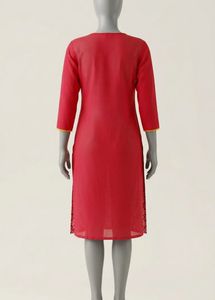Stylish Red Printed Kurta