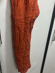 Rust Orange Embroidered Kurta with pant
