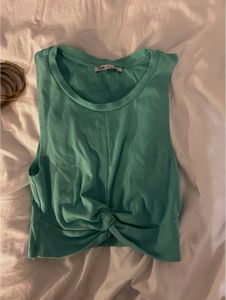 Y2k Zara Green Twist Top