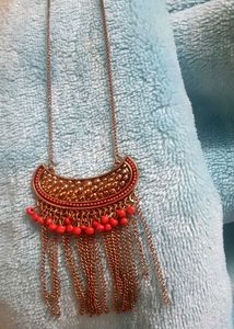 Trendy Matt Finishing Long Neckpiece