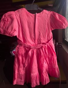 Pink Embroidered Frock for Girls