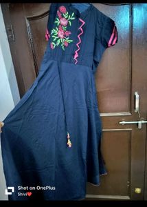 Navy Blue Gawn Kurti
