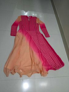 Beautiful Ombre Pink Ethnic kurti (desinger piece)