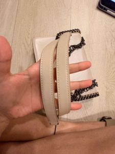 Karl Lagerfeld Cream Chain Shoulder Bag