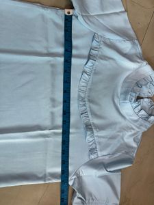 Cute Blue Ruffle Top