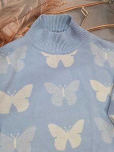 Cute Butterfly Print Sweater