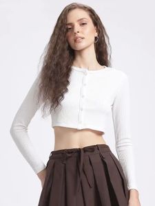 Ribbed Cropped Cardigan