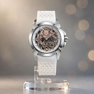 JACOB&CO Skeleton Watch White Strap
