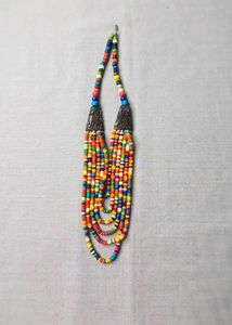 Boho Multi-Color Beaded Statement Necklace