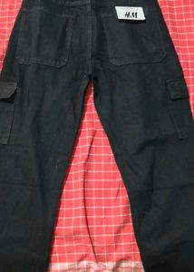 H&amp;M Black Cargo Jeans