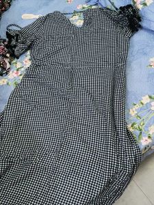 Popnetic Chic Gingham High-Low Dress