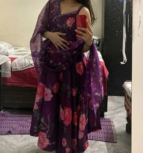 Beautiful Floral Kurta Set with Dupatta
