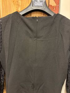 Chic Black Lace Sleeve Dress