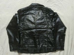 Black Faux Leather Biker Jacket