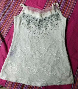 Preety Girls Crop Top Diamond Detailing