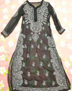 Black Chikankari Kurti