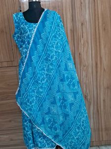 New suit .Sleeveless kurta plazo  big size 2