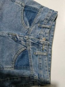 Trendy Split Hem Wide Leg Jeans