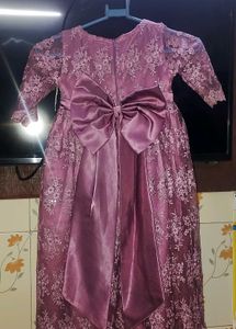 Elegant Girls' Purple Occasion Dress