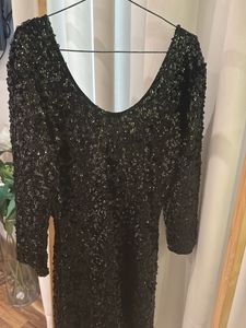 Sparkly Black Long Sleeve Dress with Tag