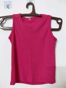 Women's Pink Sleeveless Tank Top