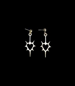 Grunge punk heart Dangle Earrings