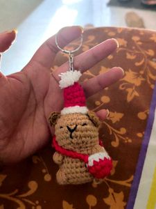 Cute Crochet Bear Keychain