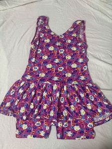 Fun Patterned Girls' Play Romper