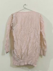Peach Crinkle Tunic Top