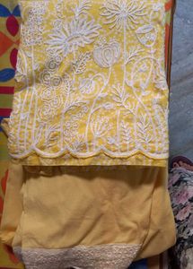Yellow Embroidered Kurta Set